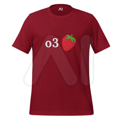 o3 Strawberry T-Shirt (unisex) - Cardinal / M