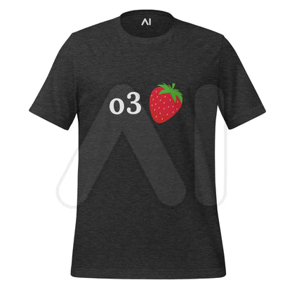 o3 Strawberry T-Shirt (unisex) - Dark Grey Heather / M