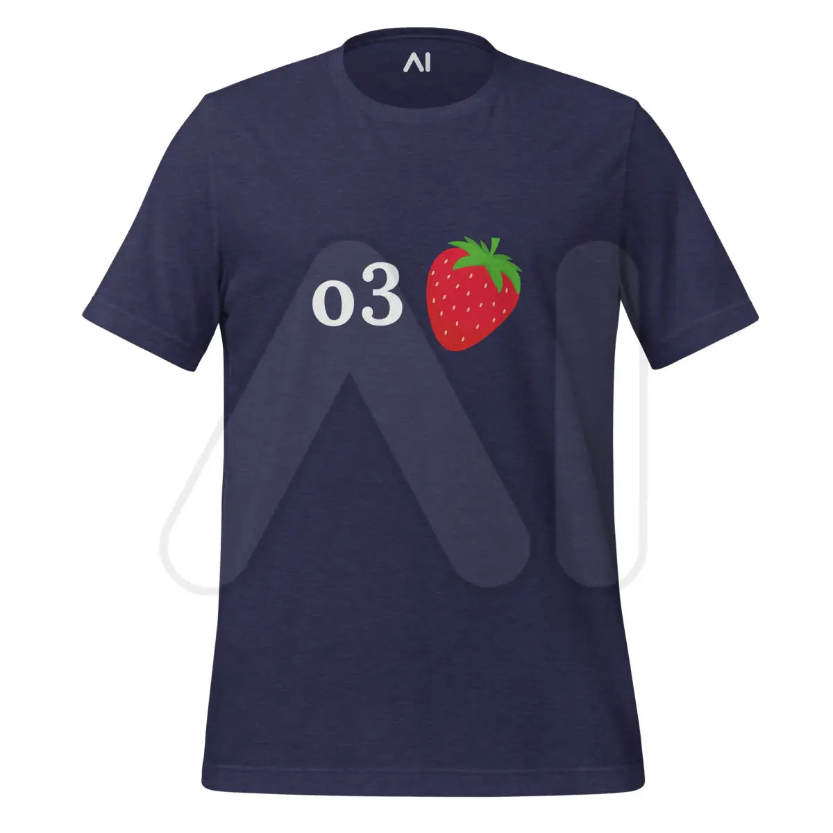 o3 Strawberry T-Shirt (unisex) - Heather Midnight Navy / M