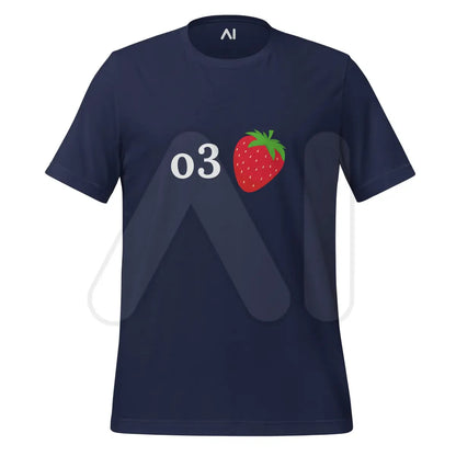 o3 Strawberry T-Shirt (unisex) - Navy / M