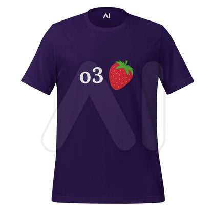 o3 Strawberry T-Shirt (unisex) - Team Purple / M