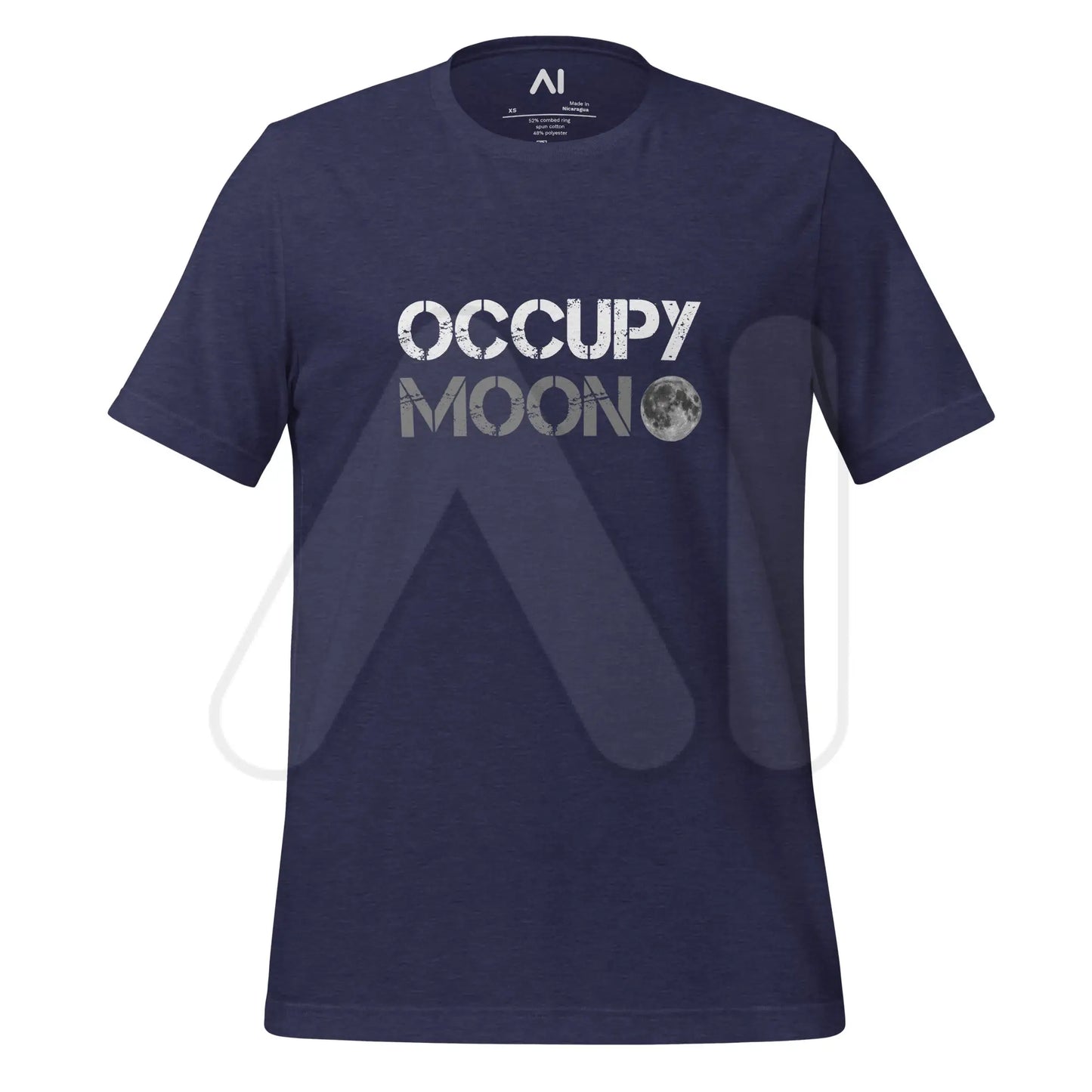 Occupy Moon T-Shirt (unisex) - Heather Midnight Navy / M