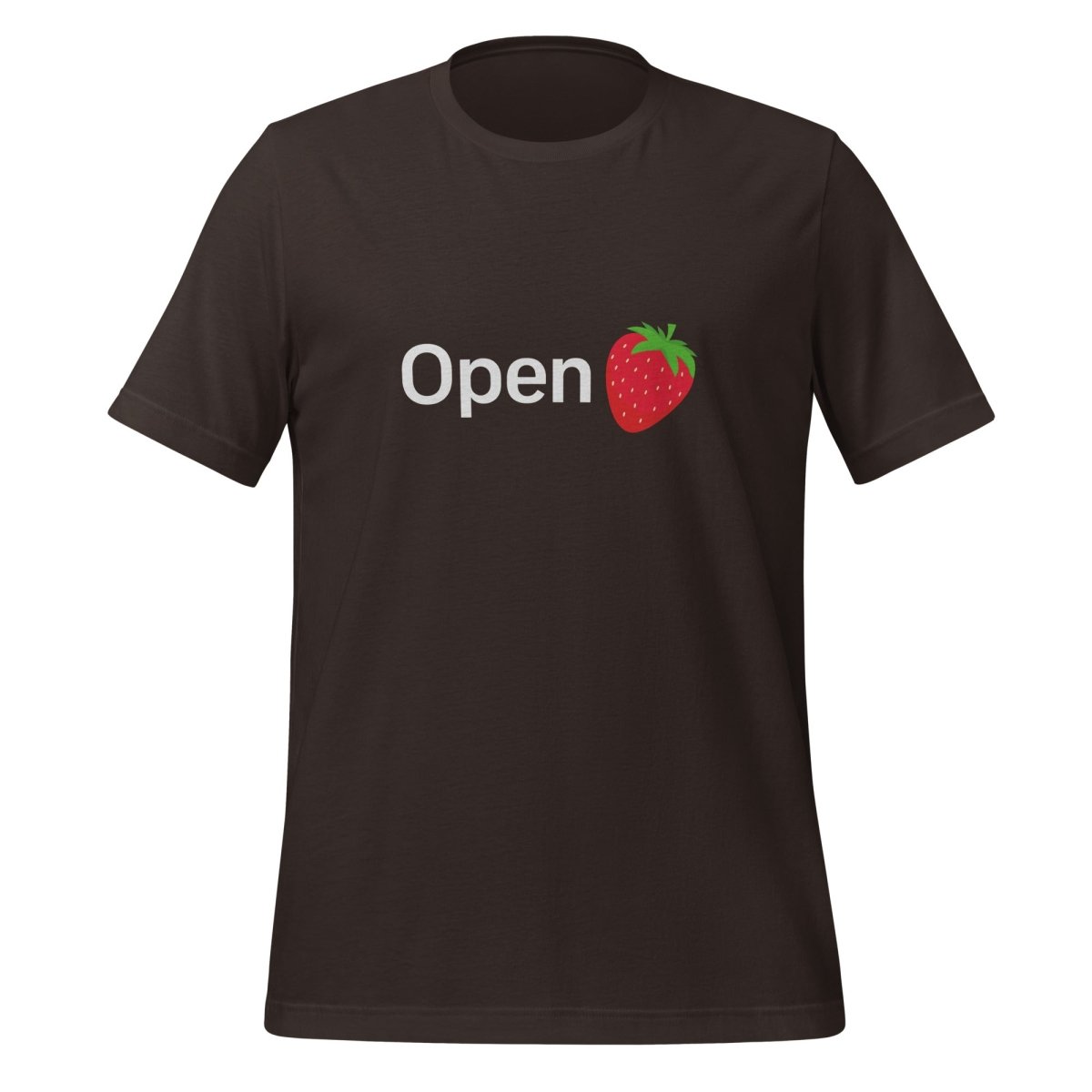 Open Strawberry T-Shirt (unisex) - Brown - AI Store