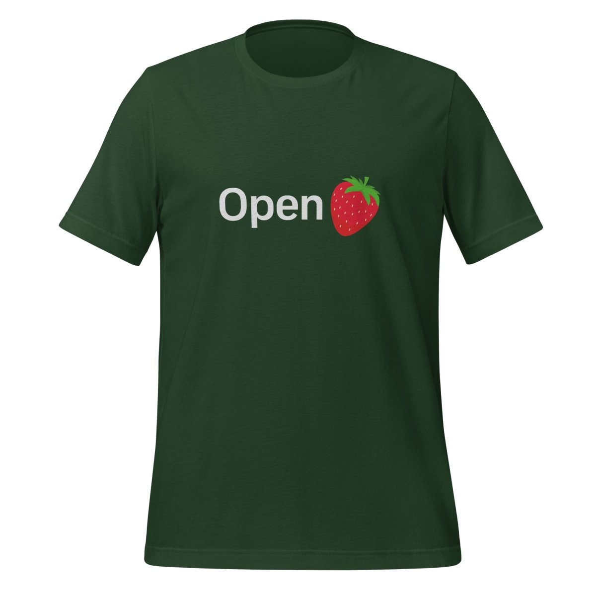 Open Strawberry T-Shirt (unisex) - Forest - AI Store