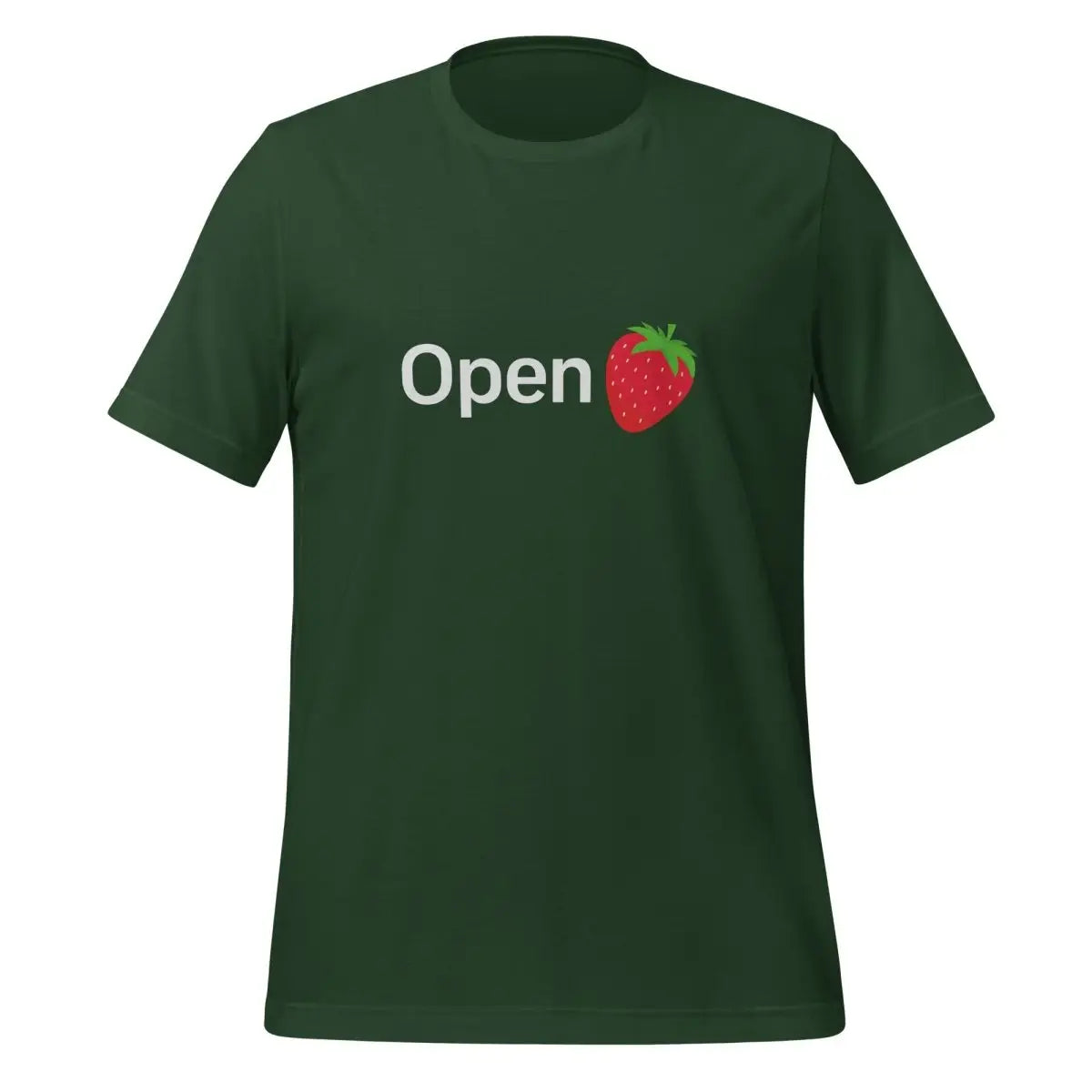 Open Strawberry T-Shirt (unisex) - Forest / M