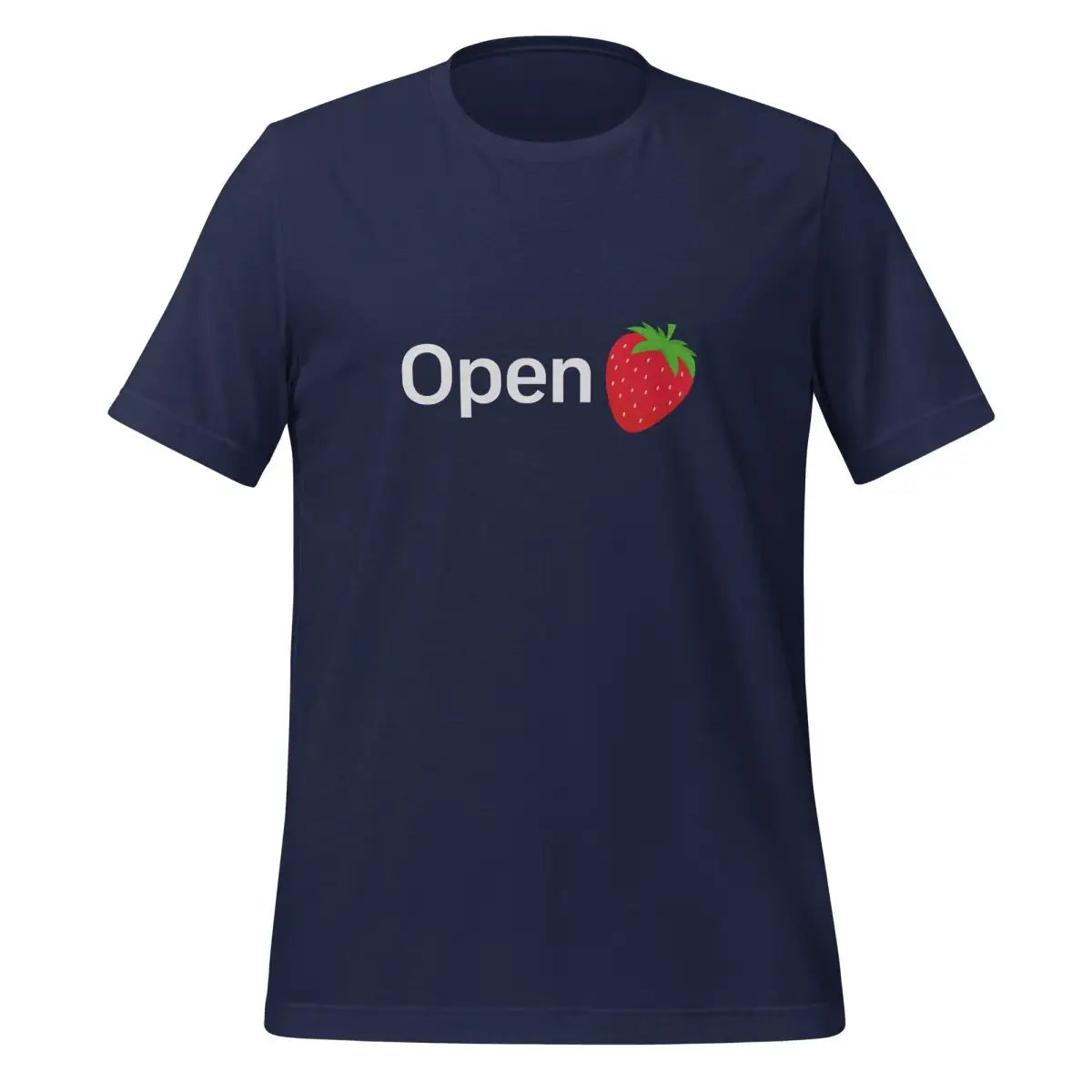 Open Strawberry T-Shirt (unisex) - Navy / M