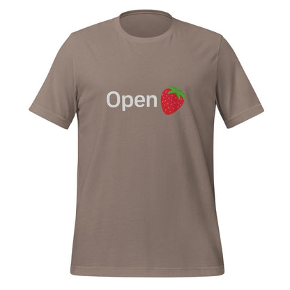 Open Strawberry T-Shirt (unisex) - Pebble - AI Store