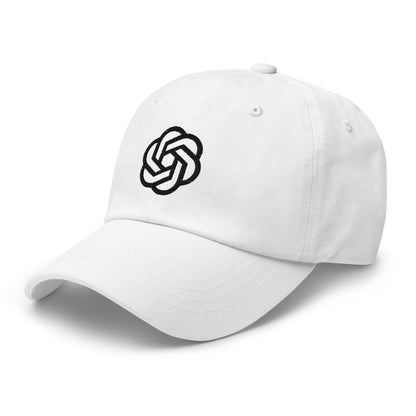 OpenAI Black Icon Embroidered Cap - White - AI Store