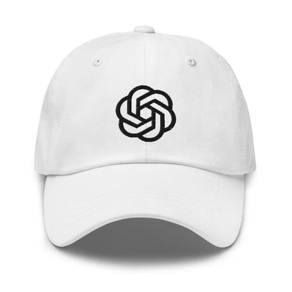 OpenAI Black Icon Embroidered Cap - White - AI Store