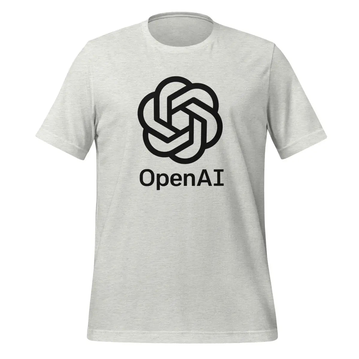 OpenAI Black Stacked Logo T-Shirt (unisex) - Ash / M