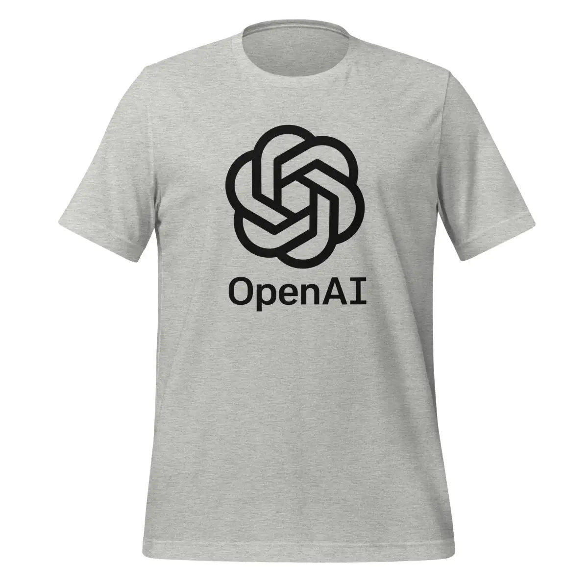 OpenAI Black Stacked Logo T-Shirt (unisex) - Athletic Heather / M