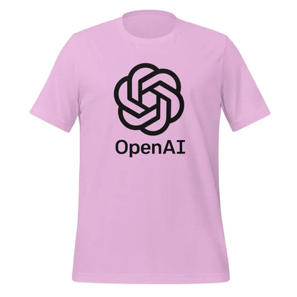 OpenAI Black Stacked Logo T-Shirt (unisex) - Lilac / M