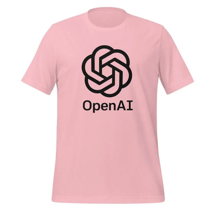 OpenAI Black Stacked Logo T-Shirt (unisex) - Pink / M