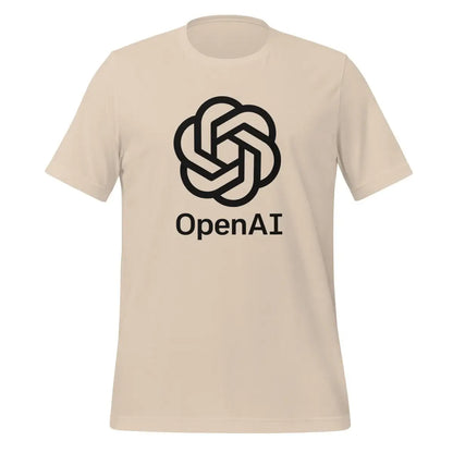 OpenAI Black Stacked Logo T-Shirt (unisex) - Soft Cream / M