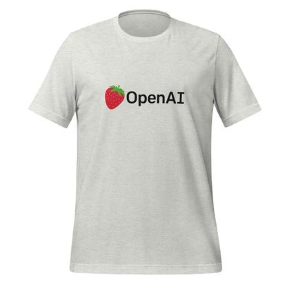 OpenAI Black Strawberry Logo T-Shirt (unisex) - Ash - AI Store