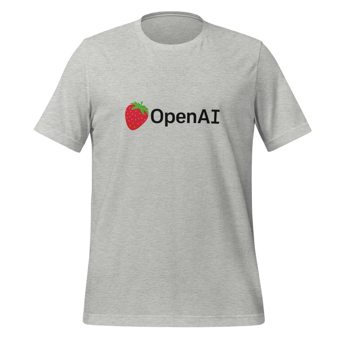 OpenAI Black Strawberry Logo T-Shirt (unisex) - Athletic Heather - AI Store