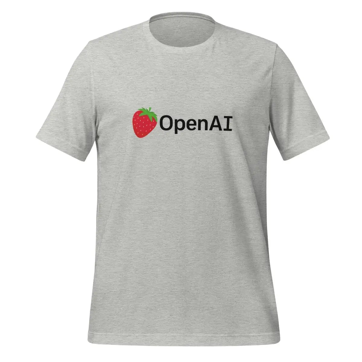 OpenAI Black Strawberry Logo T-Shirt (unisex) - Athletic Heather / M