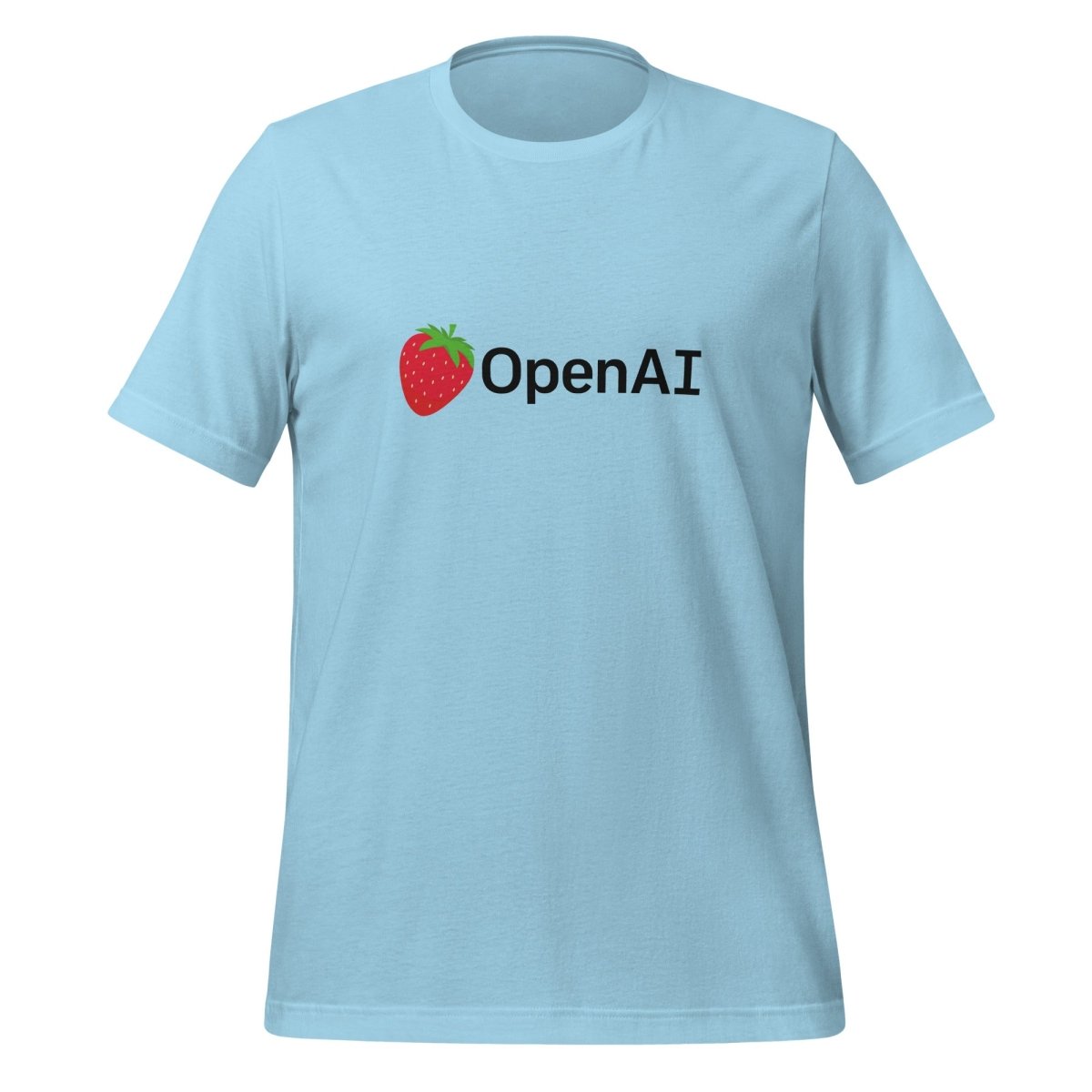 OpenAI Black Strawberry Logo T-Shirt (unisex) - Ocean Blue - AI Store