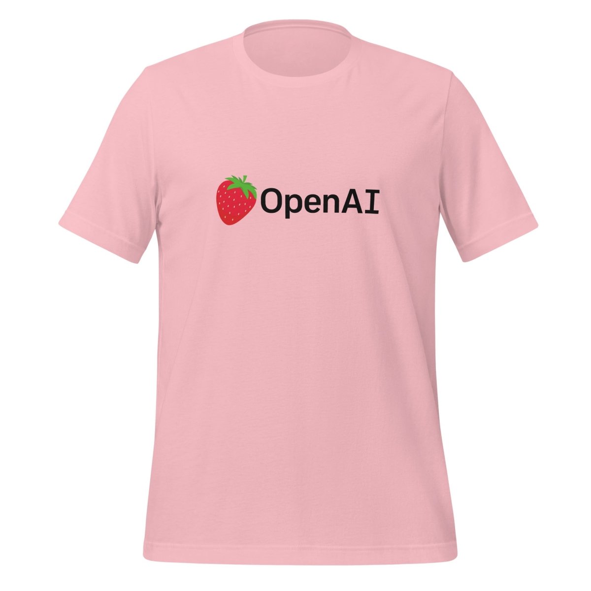 OpenAI Black Strawberry Logo T-Shirt (unisex) - Pink - AI Store