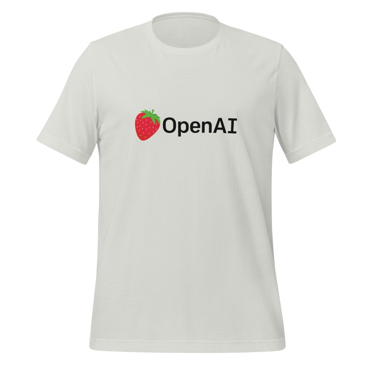 OpenAI Black Strawberry Logo T-Shirt (unisex) - Silver - AI Store