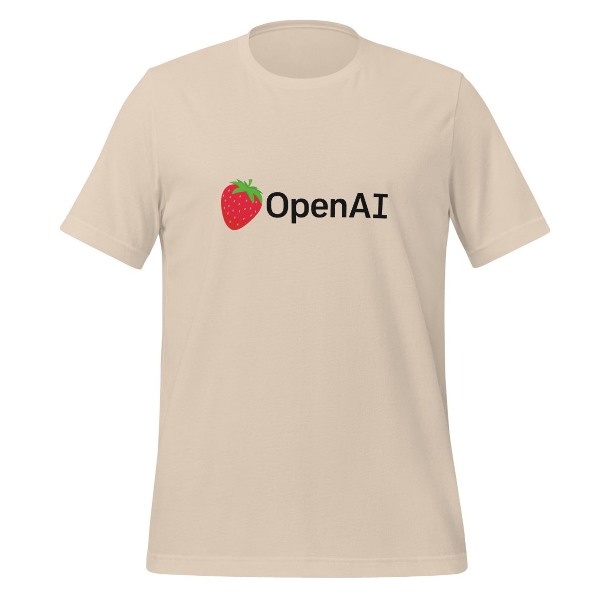 OpenAI Black Strawberry Logo T-Shirt (unisex) - Soft Cream - AI Store