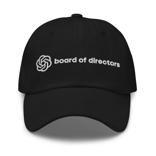 OpenAI Board of Directors Embroidered Cap - Black - AI Store