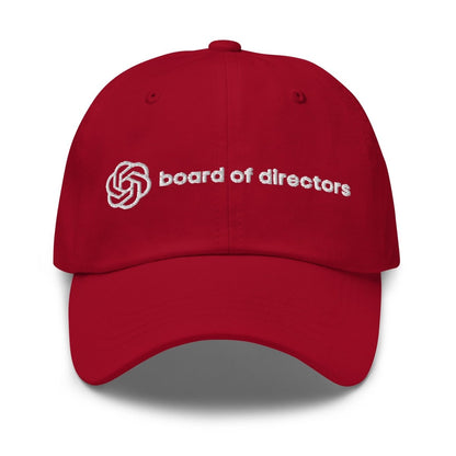 OpenAI Board of Directors Embroidered Cap - Cranberry - AI Store