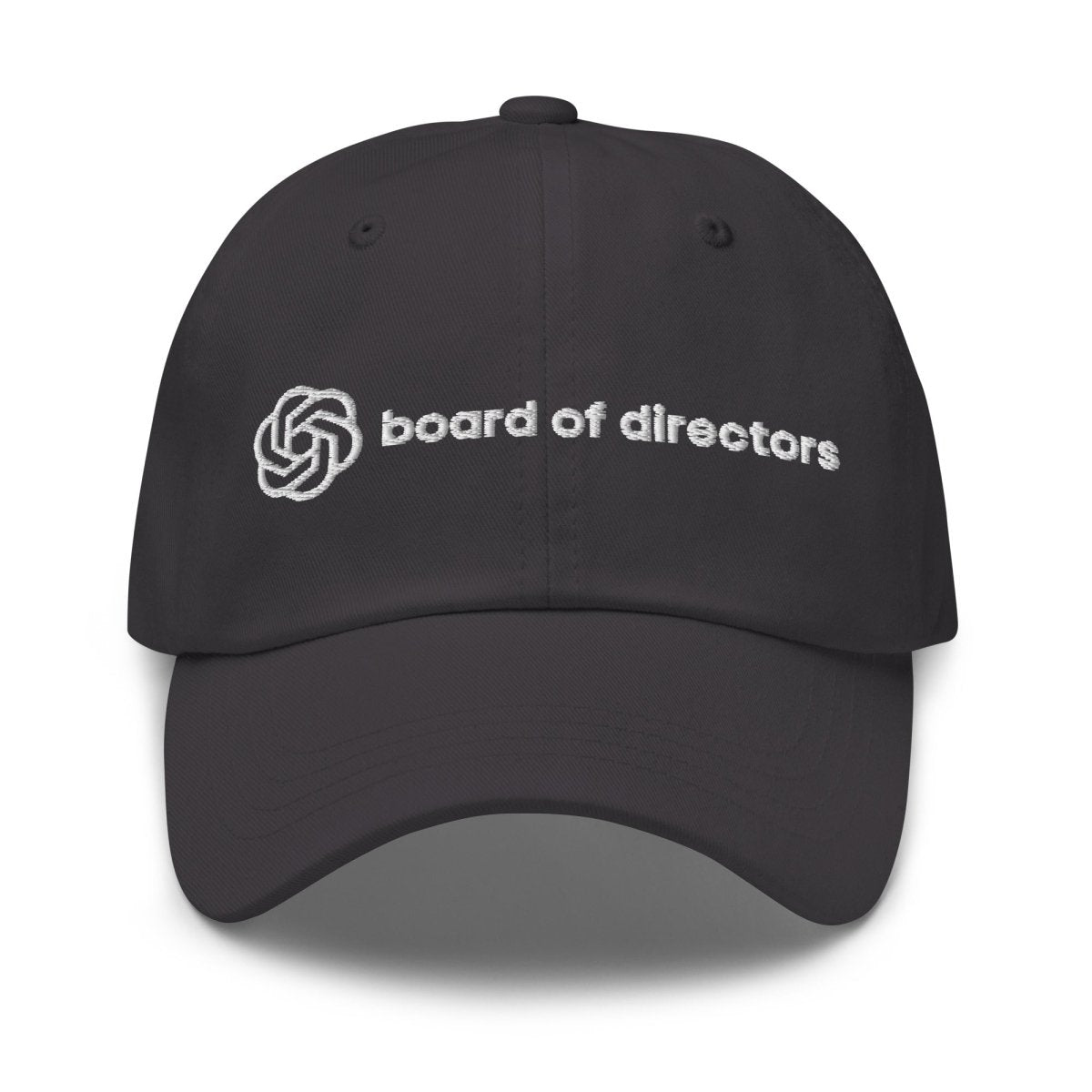 OpenAI Board of Directors Embroidered Cap - Dark Grey - AI Store