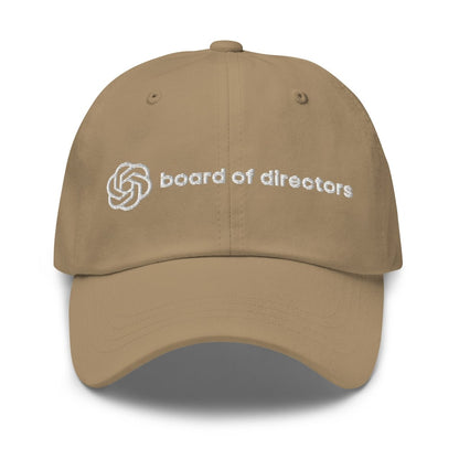 OpenAI Board of Directors Embroidered Cap - Khaki - AI Store