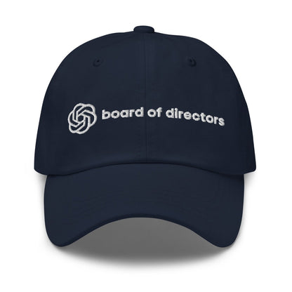 OpenAI Board of Directors Embroidered Cap - Navy - AI Store