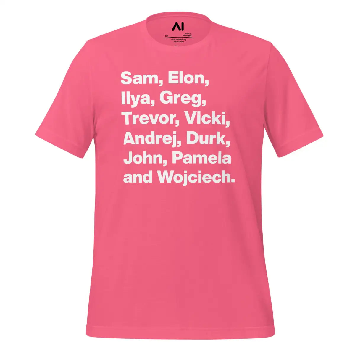 OpenAI Founders T-Shirt (unisex) - Charity Pink / M