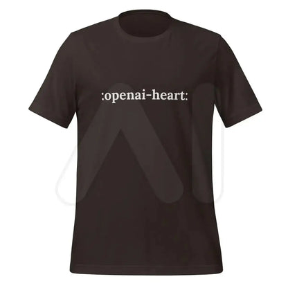 :openai-heart: T-Shirt (unisex) - Brown / M