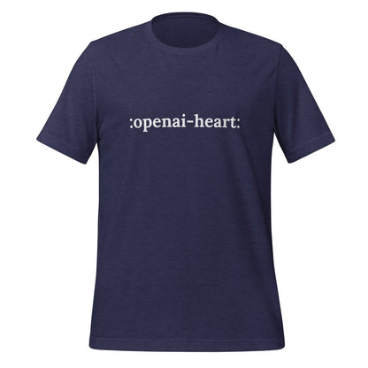 :openai - heart: T - Shirt (unisex) - Heather Midnight Navy - AI Store