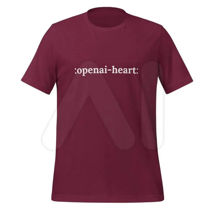 :openai-heart: T-Shirt (unisex) - Maroon / M