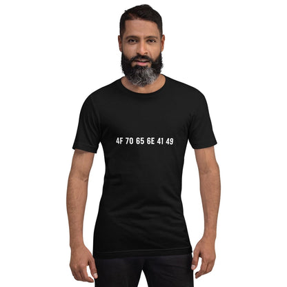OpenAI HEX ASCII T - Shirt (unisex) - Black - AI Store