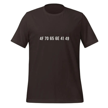 OpenAI HEX ASCII T-Shirt (unisex) - Brown / M