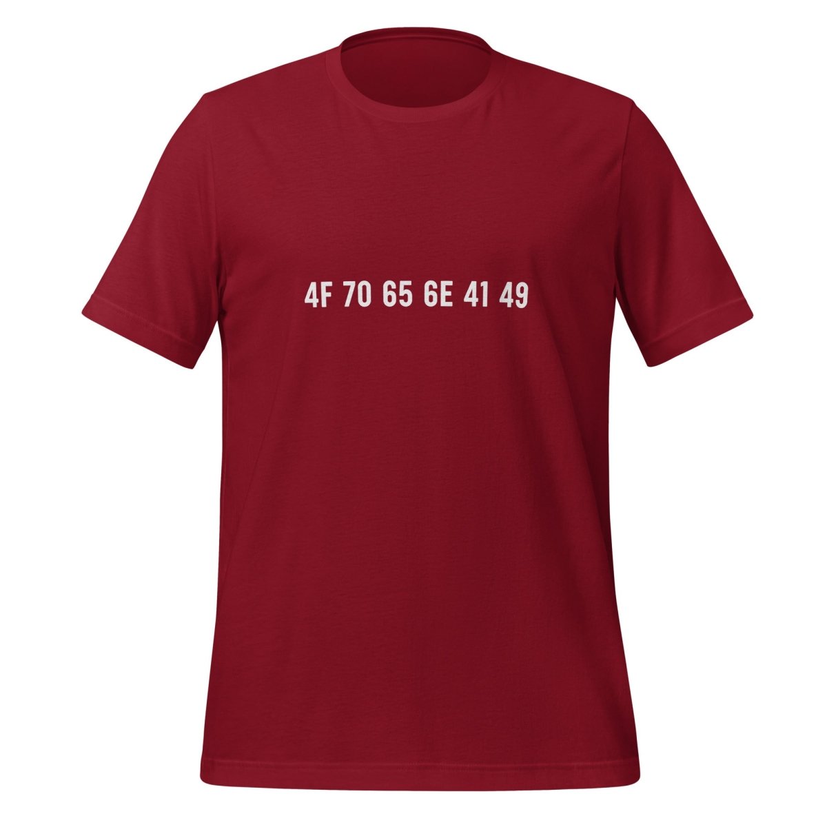 OpenAI HEX ASCII T - Shirt (unisex) - Cardinal - AI Store