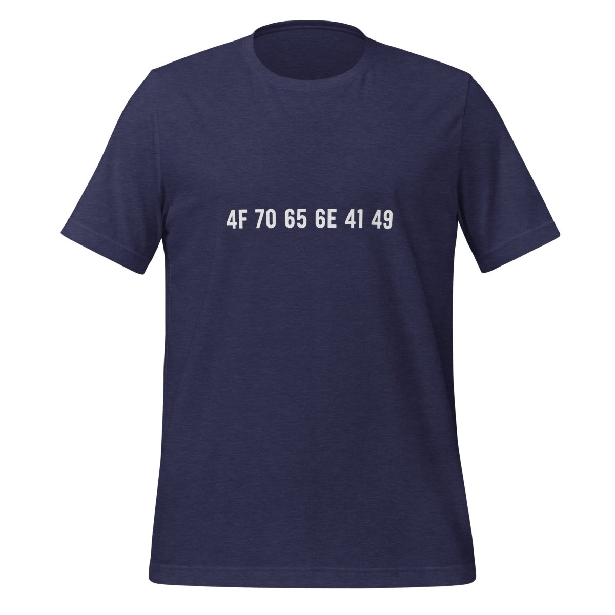 OpenAI HEX ASCII T - Shirt (unisex) - Heather Midnight Navy - AI Store