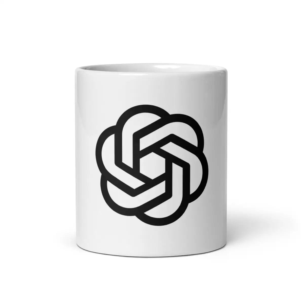 OpenAI Icon on White Glossy Mug - 11 oz