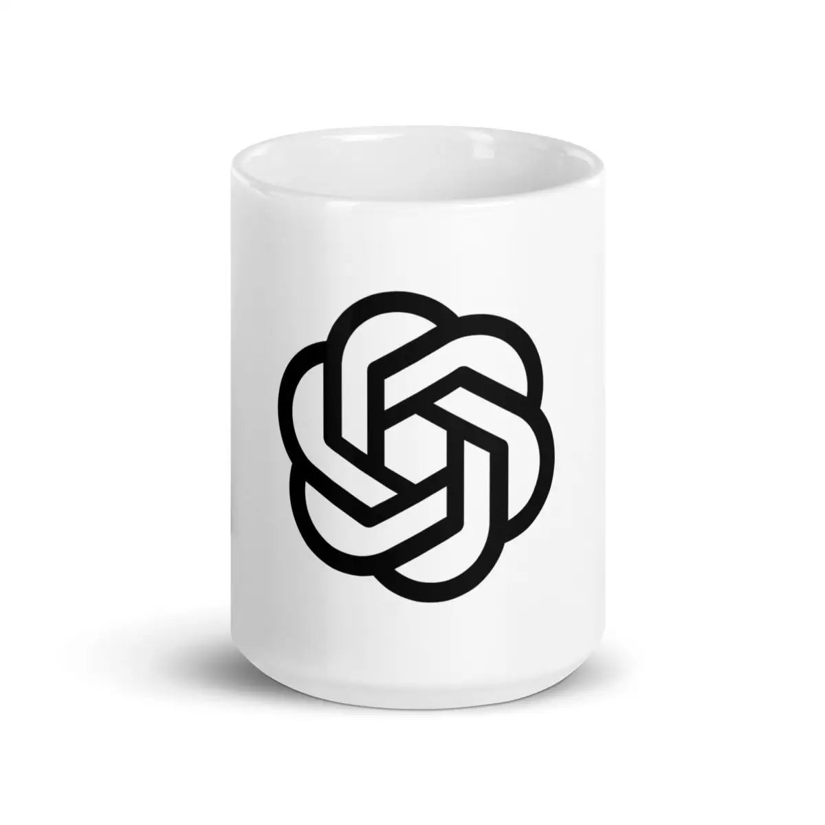 OpenAI Icon on White Glossy Mug - 15 oz