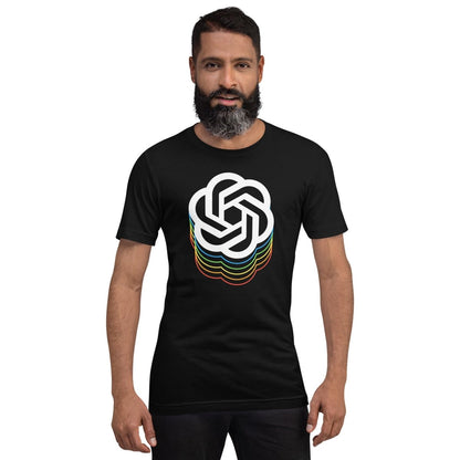 OpenAI Icon Spectrum T - Shirt 2 (unisex) - Black - AI Store