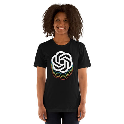 OpenAI Icon Spectrum T - Shirt 2 (unisex) - Black - AI Store