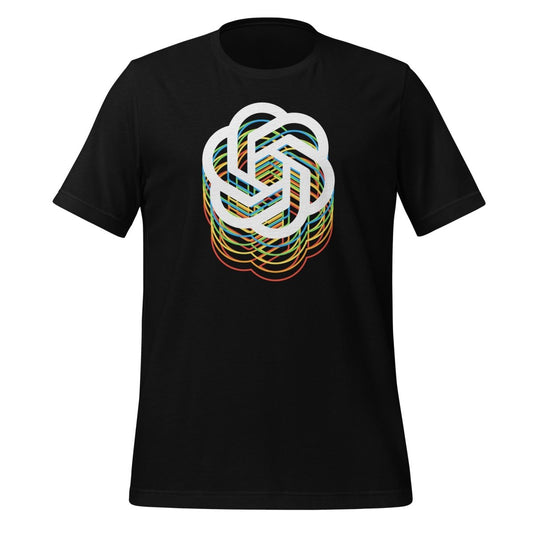 OpenAI Icon Spectrum T - Shirt (unisex) - Black - AI Store