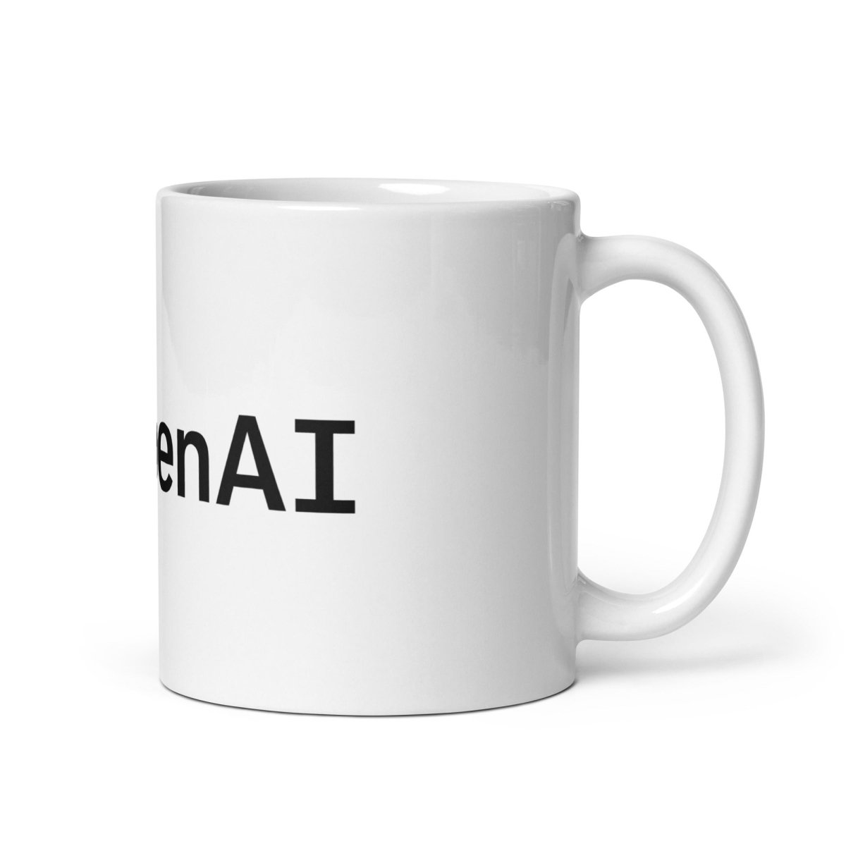 OpenAI Logo White Glossy Mug - 11 oz - AI Store