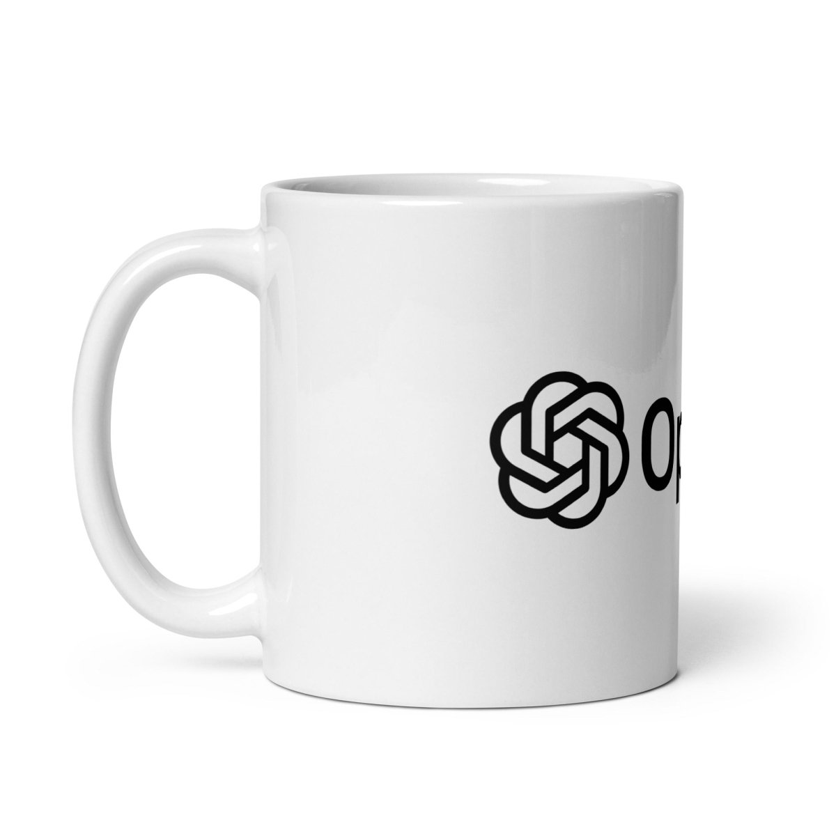 OpenAI Logo White Glossy Mug - 11 oz - AI Store