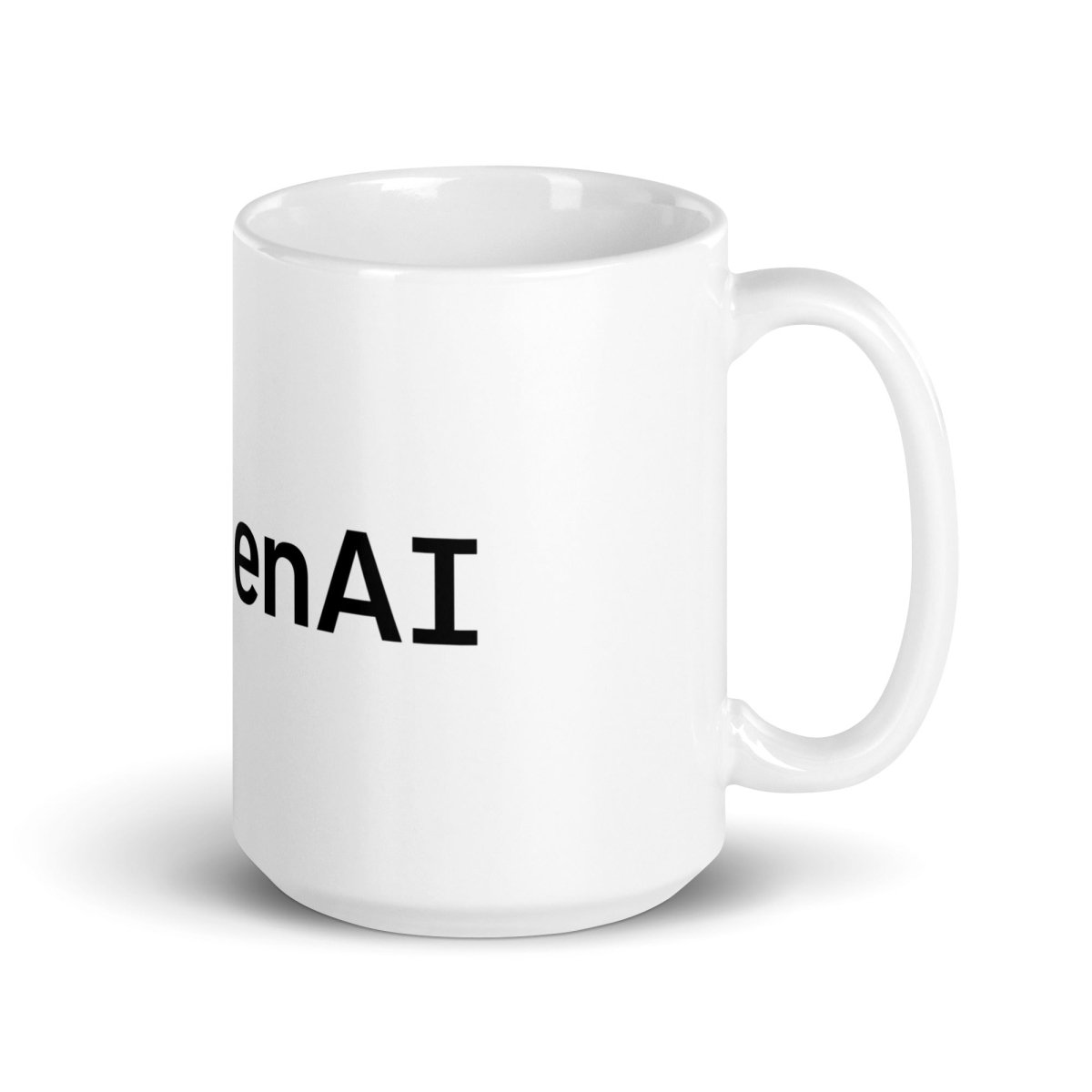 OpenAI Logo White Glossy Mug - 15 oz - AI Store