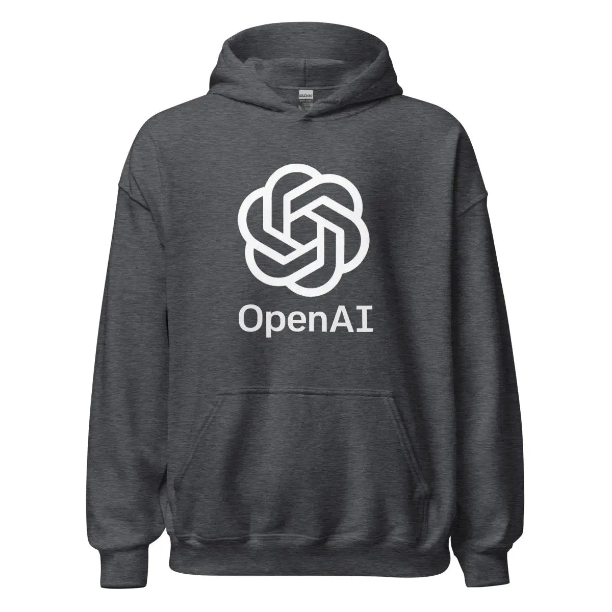 OpenAI Stacked Logo Hoodie (unisex) - Dark Heather / M