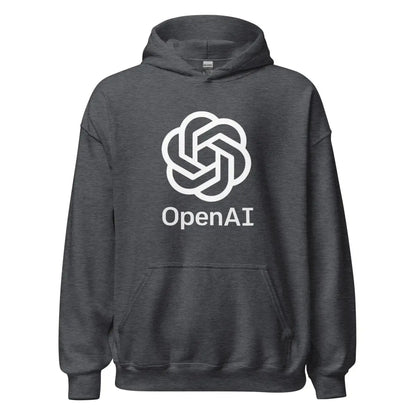 OpenAI Stacked Logo Hoodie (unisex) - Dark Heather / M