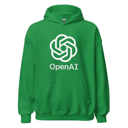 OpenAI Stacked Logo Hoodie (unisex) - Irish Green / M