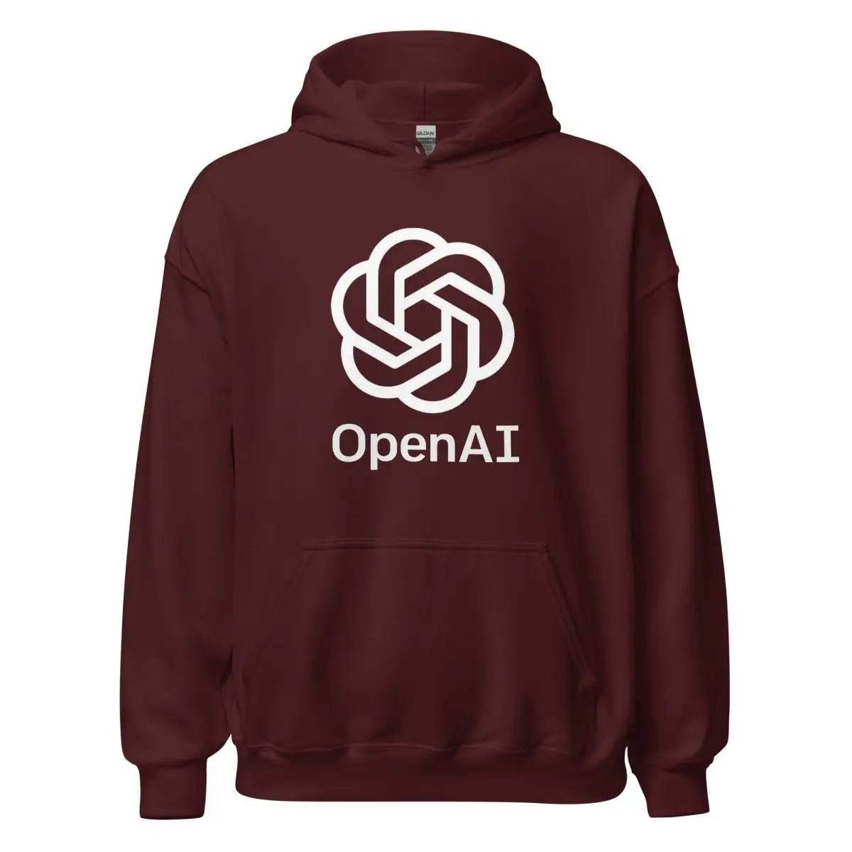 OpenAI Stacked Logo Hoodie (unisex) - Maroon / M